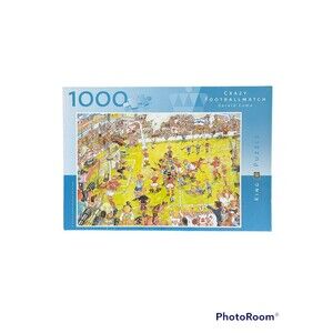 King Puzzle by Gerold Como "Crazy Football Match" 1000 Piece Jigsaw Puzzle NEW